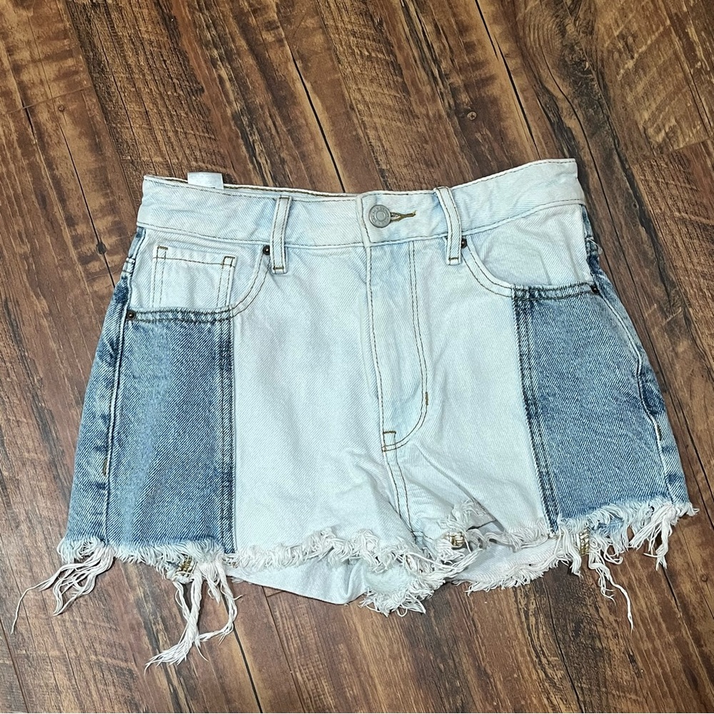 Women's PAC Sun Color Block High Rise Jean Shorts, Size 24